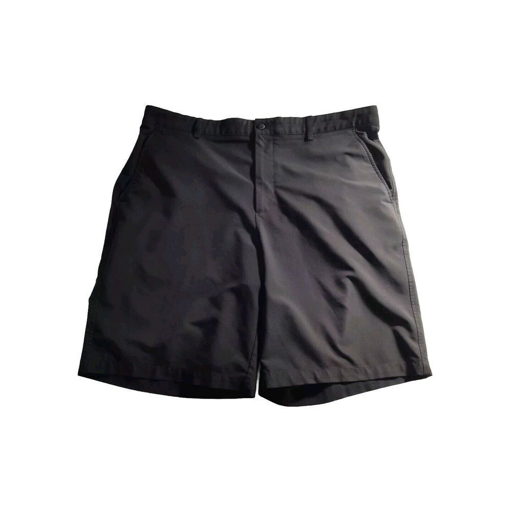 FJ FootJoy Shorts Mens Size 40 Black Stretch Golf Casual Flat Front Chino